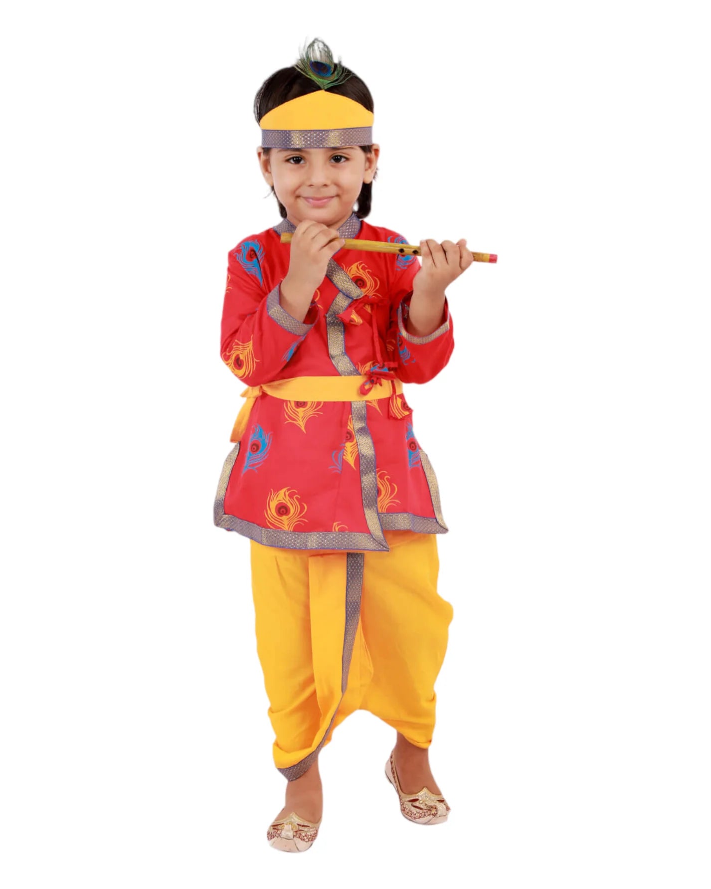 Ahhaaaa Kids Ethnic Krishna Dress Costume Wear For Boys
