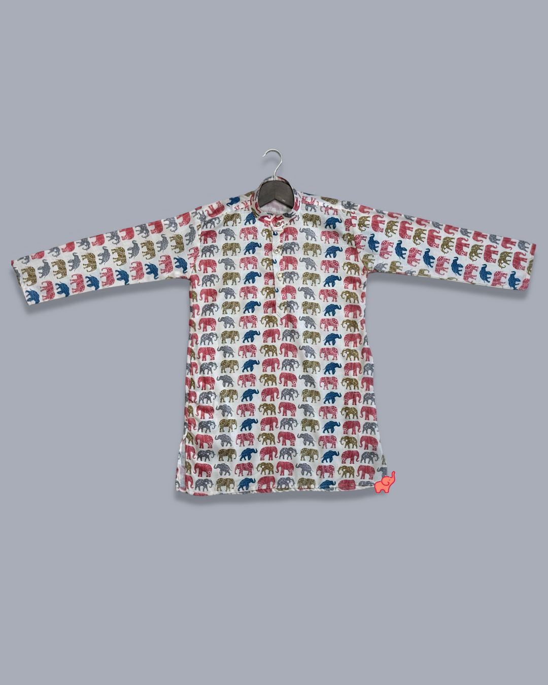 Kid's Printed Kurta with Pajamas